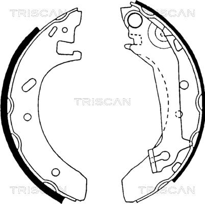 Triscan 8100 16574 - Komplet kočnica, bubanj kočnice www.molydon.hr