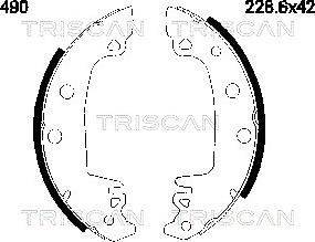 Triscan 8100 10490 - Komplet kočnica, bubanj kočnice www.molydon.hr