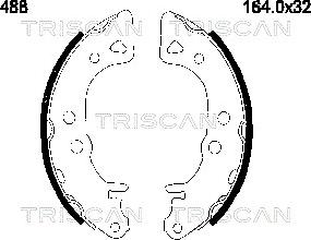 Triscan 8100 10488 - Komplet kočnica, bubanj kočnice www.molydon.hr