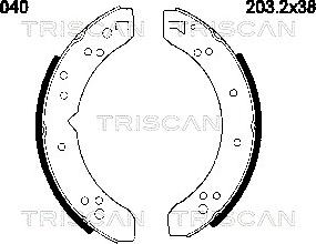 Triscan 8100 10040 - Komplet kočionih obloga, rucna kočnica www.molydon.hr