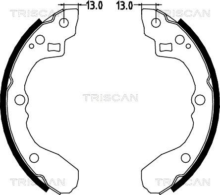 Triscan 8100 18590 - Komplet kočnica, bubanj kočnice www.molydon.hr
