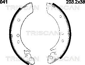 Triscan 8100 13501 - Komplet kočnica, bubanj kočnice www.molydon.hr