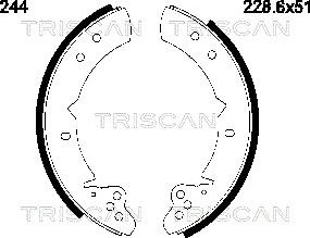 Triscan 8100 13525 - Komplet kočnica, bubanj kočnice www.molydon.hr