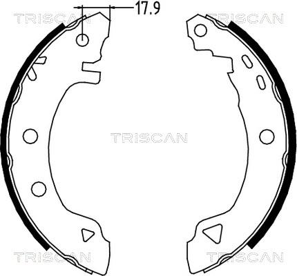 Triscan 8100 12523 - Komplet kočnica, bubanj kočnice www.molydon.hr