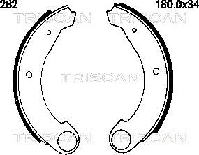 Triscan 8100 38262 - Komplet kočnica, bubanj kočnice www.molydon.hr