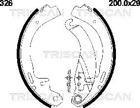 Triscan 8100 24326 - Komplet kočnica, bubanj kočnice www.molydon.hr