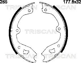 Triscan 8100 27265 - Komplet kočionih obloga, rucna kočnica www.molydon.hr