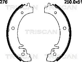Triscan 8100 70276 - Komplet kočnica, bubanj kočnice www.molydon.hr