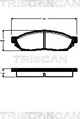 Triscan 8110 40055 - Komplet Pločica, disk-kočnica www.molydon.hr