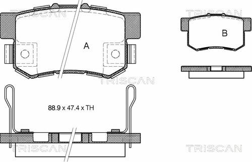 Triscan 8110 40058 - Komplet Pločica, disk-kočnica www.molydon.hr