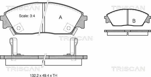 Triscan 8110 40885 - Komplet Pločica, disk-kočnica www.molydon.hr