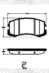 Triscan 8110 42025 - Komplet Pločica, disk-kočnica www.molydon.hr