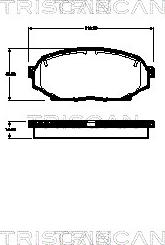 Triscan 8110 50018 - Komplet Pločica, disk-kočnica www.molydon.hr