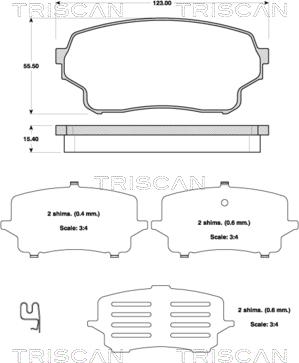 Triscan 8110 69016 - Komplet Pločica, disk-kočnica www.molydon.hr