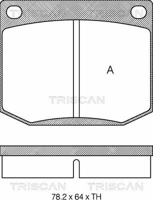 Triscan 8110 65604 - Komplet Pločica, disk-kočnica www.molydon.hr