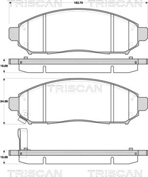 Triscan 8110 14046 - Komplet Pločica, disk-kočnica www.molydon.hr