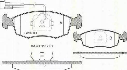 Triscan 8110 15009 - Komplet Pločica, disk-kočnica www.molydon.hr