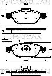 Triscan 8110 15039 - Komplet Pločica, disk-kočnica www.molydon.hr