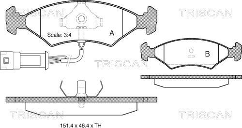 Triscan 8110 16801 - Komplet Pločica, disk-kočnica www.molydon.hr