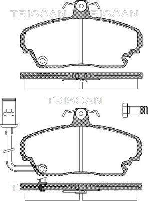 Triscan 8110 10508 - Komplet Pločica, disk-kočnica www.molydon.hr