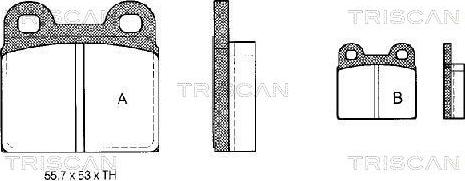 Triscan 8110 10202 - Komplet Pločica, disk-kočnica www.molydon.hr