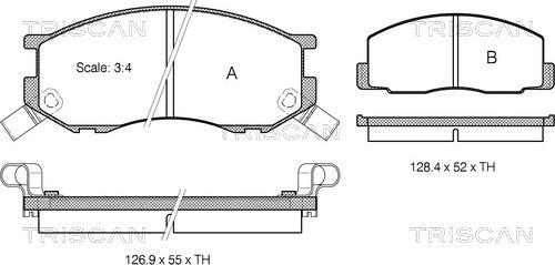 Triscan 8110 13953 - Komplet Pločica, disk-kočnica www.molydon.hr