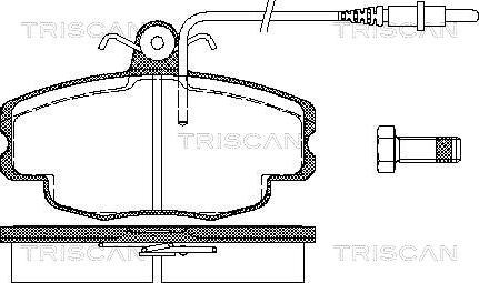 Triscan 8110 38982 - Komplet Pločica, disk-kočnica www.molydon.hr