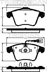 Triscan 8110 29055 - Komplet Pločica, disk-kočnica www.molydon.hr