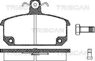 Triscan 8110 25189 - Komplet Pločica, disk-kočnica www.molydon.hr