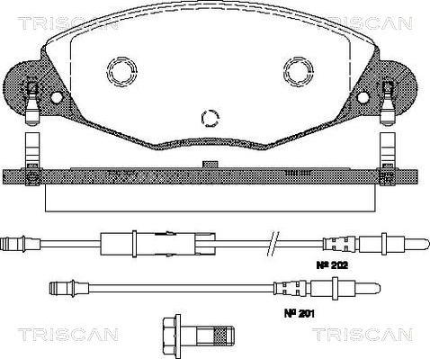 Triscan 8110 28018 - Komplet Pločica, disk-kočnica www.molydon.hr