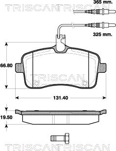 Triscan 8110 28035 - Komplet Pločica, disk-kočnica www.molydon.hr