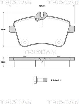 Triscan 8110 23053 - Komplet Pločica, disk-kočnica www.molydon.hr