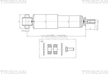 Triscan 8705 29206 - Amortizer www.molydon.hr