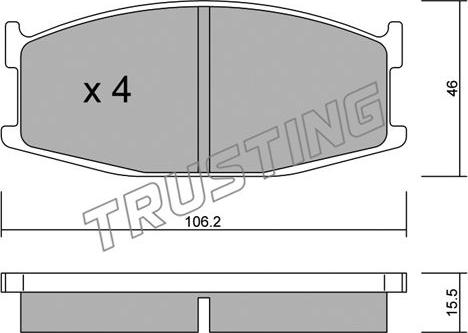 Trusting 484.0 - Komplet Pločica, disk-kočnica www.molydon.hr