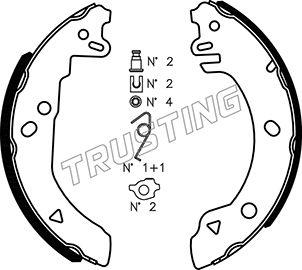 Trusting 040.130K - Komplet kočnica, bubanj kočnice www.molydon.hr