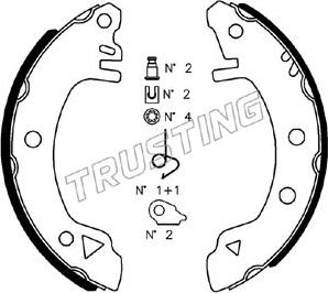 Trusting 040.123K - Komplet kočnica, bubanj kočnice www.molydon.hr