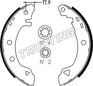 Trusting 004.007 - Komplet kočnica, bubanj kočnice www.molydon.hr