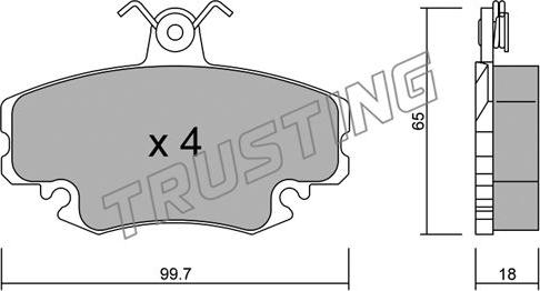Trusting 122.0 - Komplet Pločica, disk-kočnica www.molydon.hr