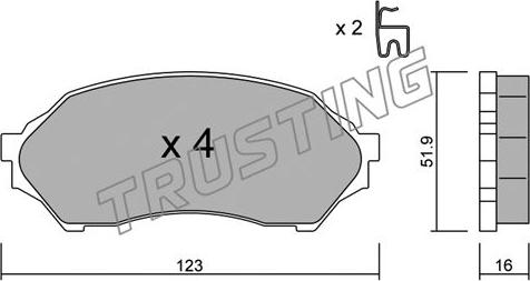 Trusting 396.0 - Komplet Pločica, disk-kočnica www.molydon.hr