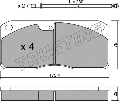 Trusting 279.0W - Komplet Pločica, disk-kočnica www.molydon.hr