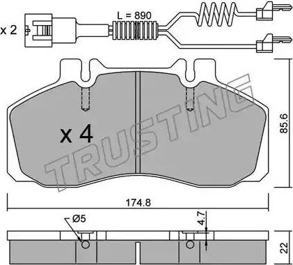 Trusting 275.0W - Komplet Pločica, disk-kočnica www.molydon.hr