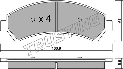 Trusting 737.0 - Komplet Pločica, disk-kočnica www.molydon.hr