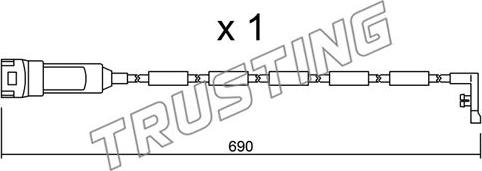 Trusting SU.108 - Signalni kontakt, trosenje kočione plocice www.molydon.hr