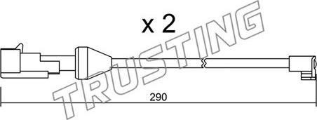 Trusting SU.204K - Signalni kontakt, trosenje kočione plocice www.molydon.hr