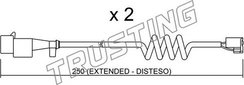 Trusting SU.227K - Signalni kontakt, trosenje kočione plocice www.molydon.hr