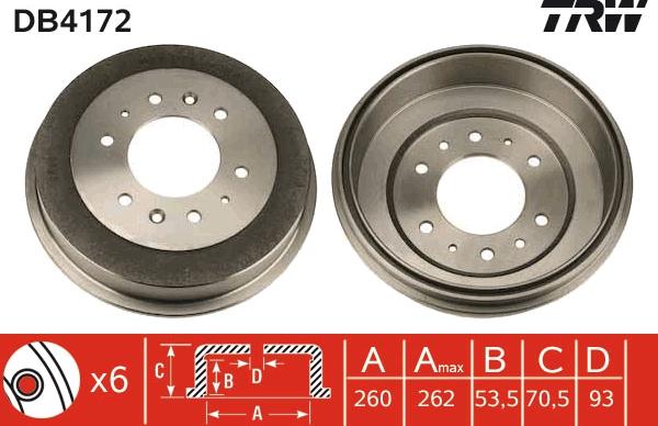 TRW DB4172 - Bubanj kočnica www.molydon.hr