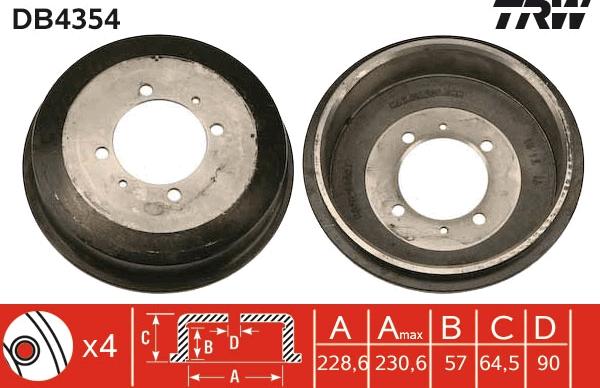 TRW DB4354 - Bubanj kočnica www.molydon.hr