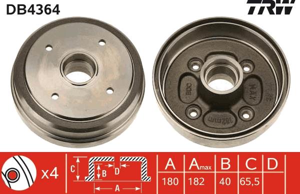 TRW DB4364 - Bubanj kočnica www.molydon.hr