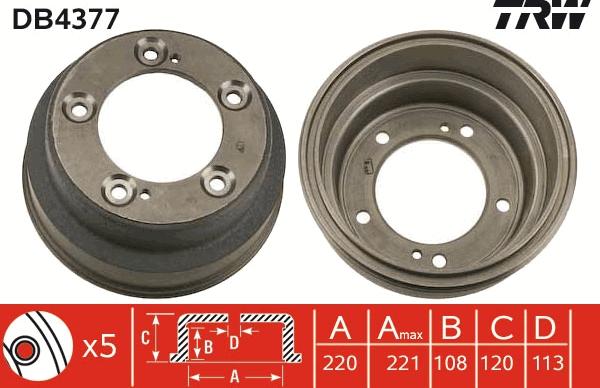 TRW DB4377 - Bubanj kočnica www.molydon.hr