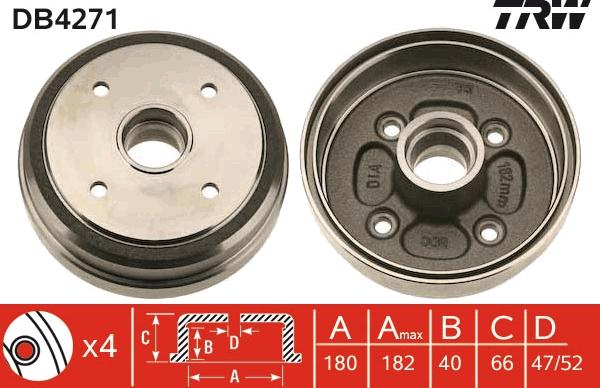 TRW DB4271 - Bubanj kočnica www.molydon.hr